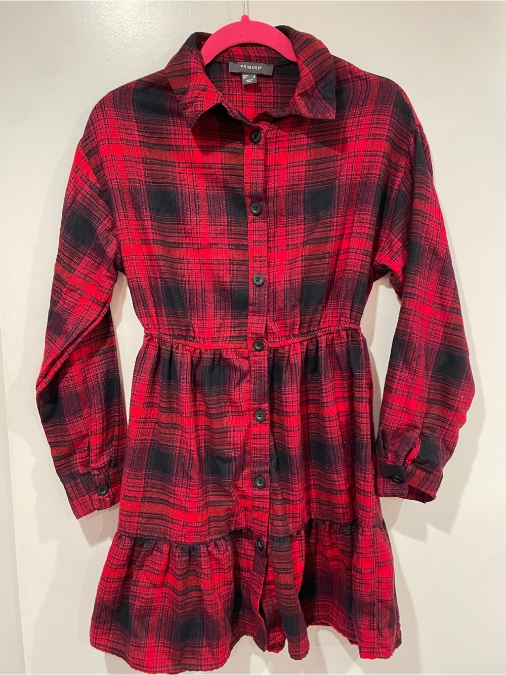 Red and Black Flannel Dress from Primark